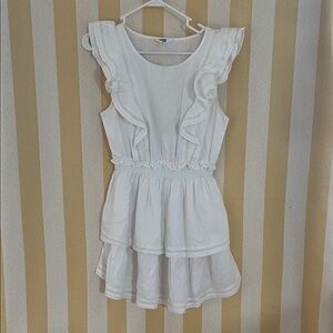 BB Dakota by Steve Madden White Ruffle Mini Dress
